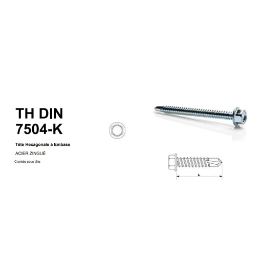 vis autoperceuse acier goscrew th din 7504-k 3,5x13