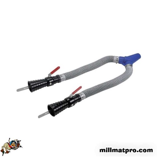Sortie double extracteur gaz échappement pour eg0405
