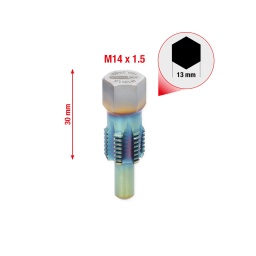 Pour tarauder des filetages spéciaux rouillés et endommagés
Idéal pour les capteurs de température des installations d’échappement
Avec 6 profils de coupe pour un centrage parfait
Version particulièrement courte
Avec rainures de nettoyage dans le boulon de guidage
Idéalement conçue pour les endroits exigus
Avec entraînement 6 pans extérieur pour une transmission parfaite de la force
En acier spécial
Nouveau revêtement en matériau dur