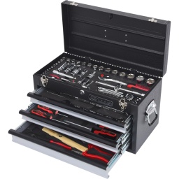 Avec 3 tiroirs et module supérieur
Tailles en pouce
6 pans
Système FlankTraction
Finition chromée
Chrome Vanadium
Dans son coffre en acier