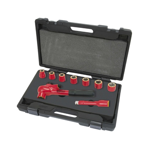 Coffret de douilles isolées 1000 volts 9 pièces