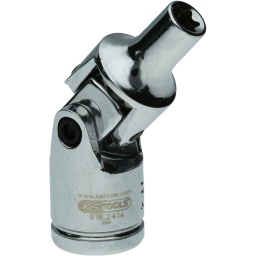 Torx E
Carré d'entraînement intérieur selon DIN 3120 / ISO 1174 avec encoche pour verrouillage par bille
Cardans vissés
Pour une utilisation manuelle
Finition chromée
Chrome Vanadium