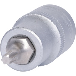 Torx
Carré d'entraînement intérieur selon DIN 3120 / ISO 1174 avec encoche pour verrouillage par bille
avec embout tournevis nickelé serti
Pour une utilisation manuelle
Finition satinée
Chrome Vanadium