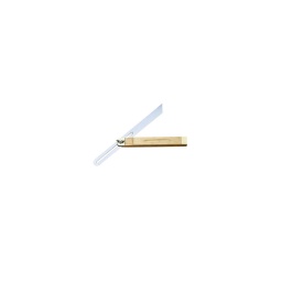 Fausse équerre à coulisse

- lame inox  300x1.2mm - talon bois 220mm - garniture laiton
