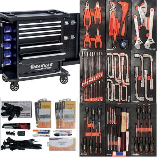 Servante complète Drakkar outils et consommables