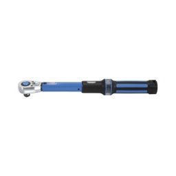 Clé dynamométrique 3/8 de 10 a 50 nm
cette clé possede une tête de cliquet pourvue d'un bouton poussoir pour verrouiller les douilles.
- précision +- 3%
- déclenchement sensitif et auditif
- utilisation dans les ambiances bruyantes et/ou sans visibilite
- réglage et verrouillage du couple a l'extremite de la cle
- verrier de réglage extremement precis
- cliquet 48 dents (angle de reprise très faible) 

infos s.a.v garantie
moin d'un an : garantie complète 
plus d'un an : si la réparation necessite un recalibrage. il vous sera facture 59.8eur ttc (tarif 2012)