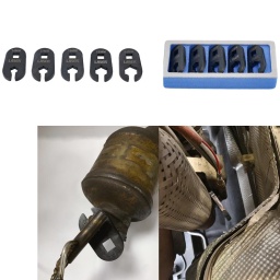 Introduite pour la premi&egrave;re fois par Laser Tools sous la forme d'une cl&eacute; de 22 mm, la cl&eacute; pour vaporisateur de carburant FAP 8100 a &eacute;t&eacute; con&ccedil;ue sp&eacute;cifiquement pour fonctionner avec la cl&eacute; &agrave; chocs manuelle Laser 4590. 
Le jeu de cl&eacute;s pour capteurs difficiles d'acc&egrave;s Laser 9230 a &eacute;t&eacute; introduit dans la gamme Laser &agrave; la suite de demandes de clients pour davantage de tailles afin der travailler avec la r&eacute;f&eacute;rence 4580 pour la d&eacute;pose des capteurs d'&eacute;chappement difficiles d'acc&egrave;s.

Conception tr&egrave;s mince pour un meilleur acc&egrave;s ; 14, 17, 19, 22 et 24 mm sur plats, cl&eacute; de style pattes-d'oie &agrave; 6 points avec carr&eacute; de 1/2".
Con&ccedil;u pour la d&eacute;pose des capteurs d'&eacute;chappement.
Peut &ecirc;tre utilis&eacute; avec des douilles &agrave; carr&eacute; de 1/2" et pour les applications &agrave; cl&eacute; dynamom&eacute;trique.
Pour des r&eacute;sultats optimaux, utiliser avec la cl&eacute; &agrave; chocs manuelle &agrave; carr&eacute; de 1/2" (r&eacute;f&eacute;rence Laser 4590).
Pour des tailles individuelles, voir les r&eacute;f&eacute;rences 9188 (14 mm), 9189 (17 mm), 9190 (19 mm), 8100 (22 mm) et 9191 (24 mm). Fabriqu&eacute; &agrave; Sheffield.