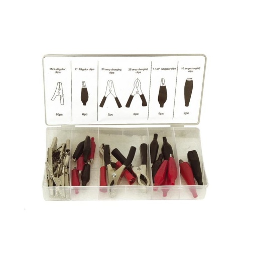 Assortiment de 28 pinces crocodiles