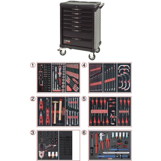 Servante d'atelier ks tools antibasculement 232 pièces