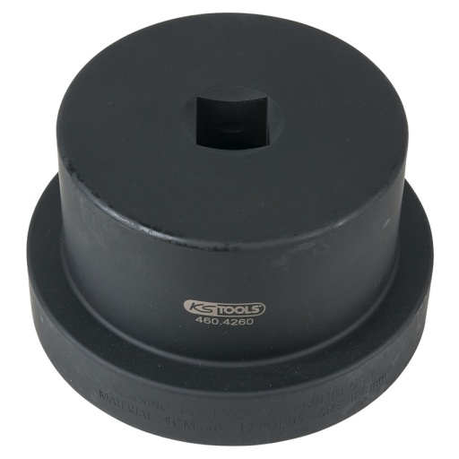 Douille pour écrous moyeux avec guide 1", 12 pans, 120 mm