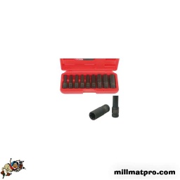 Coffret de 9 douilles monoblocs à choc torx femelle

- chrome molybdene ultra-resistant
- coffret composite robuste

composition:
9 douilles e10-11-12-14-16-18-20-22-24