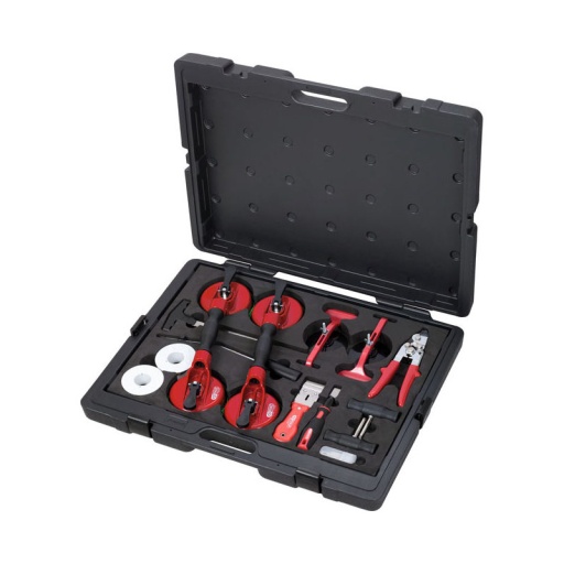 Kit De 7 Outils Pour Démontage/remontage Pare-brise Voiture - Câble, Poignées, Dévidoir, Dissolvant Garniture - Pour Réparation Et Remplacement