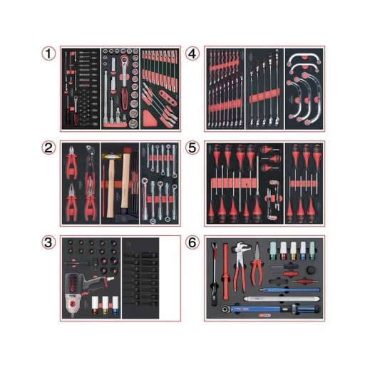 Composition pour servante ks tools 231 pièces