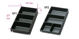 Bacs de rangement compartimentés 
en matière plastique pour tous 
les modèles de coffres: RSC22, RSC23, RSC23C