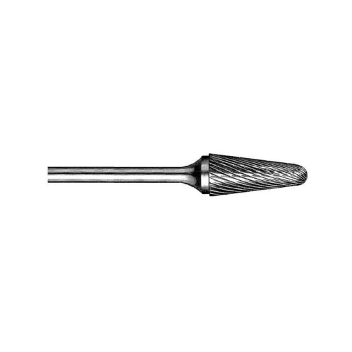 Fraise carbure conique bout arrondi pour aluminium 6mm 