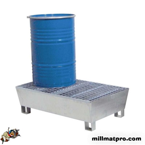 Bac de rétention acier pour 2 fûts 210l