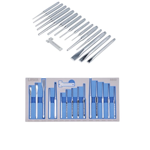 Jeu de poinçons et burins 16 pièces