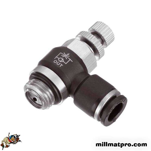 Régleur de débit mâle cylindrique à molette 6mm g1/8