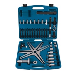 Permet le démontage et le montage corrects d'embrayages auto-réglables.
Le kit de compression pour couvercles d'embrayage à 6 et 8 boulons permet de comprimer et de monter correctement le couvercle d'embrayage pour éviter d'endommager l'embrayage
Comprend 6 mandrins à embrayage courts de style BMW où le couvercle d'embrayage est monté avec un dispositif de blocage temporaire