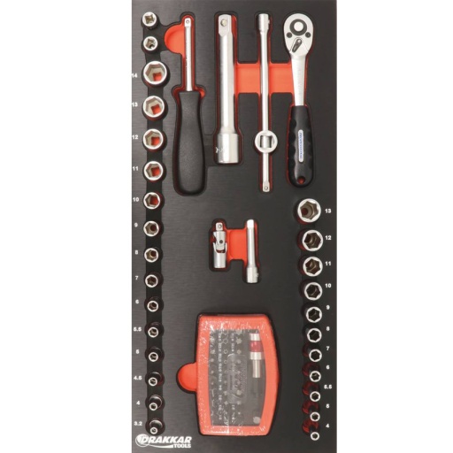 Module douilles 1/4 + embouts 85 pièces