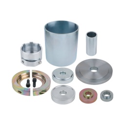 Jeu pour le démontage des roulements de roues avant pour renault - nissan - opel 2002 - 2010
- pour le montage et démontage des roulements compacts de l'essieu avant
- n'endomage pas le capteur abs
- douille de pression 440.0166 necessaire pour tous les modèles 
> 2010 avec la bague de pression 440.0085
Vérin hydraulique conseille : 16t (440.0005). 22t (440.0010).32t (440.0025)
utilisation : nissan interstar. opel movano. renault master 2002 - 2010
composition :
jeu de bagues de pression pour jeu de roulements de roue avants. 4 pièces
tube de pression
flasque de moyeu
disque de pression. dia 167 mm disque d'appui
tube de pression
coussinet
disque de pression
disque de pression