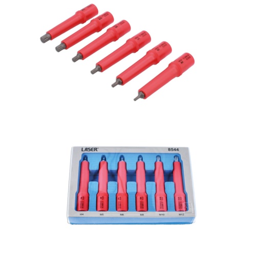 Jeu de douilles xzn isolées à carré de 3/8" 6 pièces
