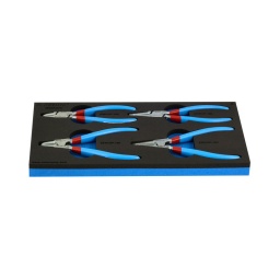 Pince pour circlips intérieurs - Becs longs coniques 90° L. 180 mm