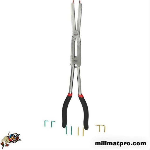 Pince à circlips extérieurs à double articulation avec pointes interchangeables, L. 345mm