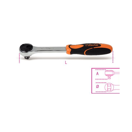 Cliquet réversible 48 dents 3/8" beta 910/55q