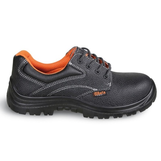 Chaussure de sécurité basse en cuir pigmenté hydrofuge