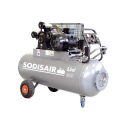 Compresseur profesionel 400v
en ''w'' - fonte
cuve 200 l
alimentation 400 v tri
puissance 5.5 cv (4 kw)
rotation 1181 tr/min
cylindree 477 cm3
volumm d'air aspire 585 l/min
volumm d'air restitue 450 l/min
pression maxi 9 bars
poids 127 kg
dimensions (cmm 150x60x108