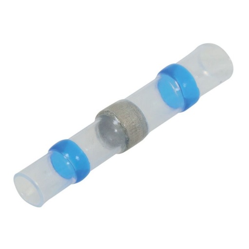 Cosses à jonction bout à bout thermorétractables à souder bleu 1,5 à 2,5mm²