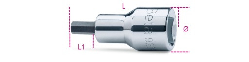 Douille tournevis pour vis 6 pans creux 3/8