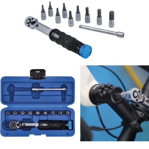 Kit de clé dynamométrique carré de 1/4" 4-20 Nm