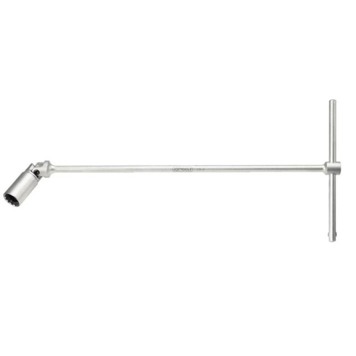 Clé à poignée longue à cardan 12 pans spécial bougie, 21 mm
