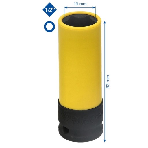 Douille à choc pour jantes aluminium SW 19 mm