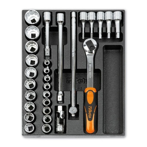 Module thermoformé douilles 1/2" 12 pans beta 29 pièces