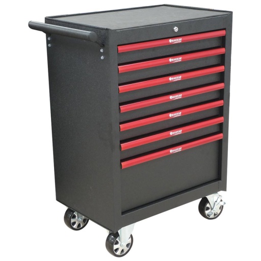 Servante 7 tiroirs Drakkar noire et rouge