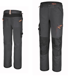 Composition
• T/C canvas, 65% polyester, 35% coton, 260 g/m2
• Insert en tissu extensible 90% nylon, 10% spandex; 260 g/m2
• Poches pour genouillères et bas de jambes renforcés en polyester 300D
Design
• Rempiècement à l'Entrejambe
• Taille plus haute sur la partie arrière pour une meilleure protection du dos
• Insert en tissu extensible dans la zone lombaire
• Insert en tissu extensible à l'intérieur de la jambe pour faciliter le mouvement
• Taille extensible sur les côtes
• Deux grandes poches avant,dont une munie d'une pochette
• Deux poches arrière avec fermeture type scratch
• Grandes poches latérales avec fermeture type scratch, une avec porte-badge, une avec ceinture porte-outils
• Anneau porte-clés à la taille
• Poches pour genouillères et bas de jambes renforcé
Couleur
Gris avec inserts noirs
XS, S, M, L, XL, XXL, XXXL
46, 48, 50, 52, 54, 56, 58