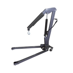 Grue d'atelier mobile 3 position de fleche
- 1000 - 900 - 800kg
- long bras de 1085 a 1385mm - pompe double effet
- pompe rotative 360°
- descente type homm  mort
- chassis rabaisse 125mm - roue nylon