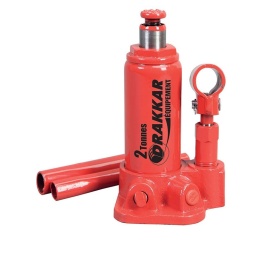 Cric bouteille hydraulique 
Corps en fonte, construction robuste
Valve de sécurité contre les surcharges 
Garantie 2 ans 
Force de travail: 2 T
hauteur mini: 148mm
hauteur maxi: 276mm
Poids: 2,4kg