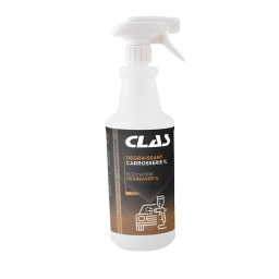 Le dégraissant carrosserie est un produit nettoyant dégraissant efficace sur tout type de supports.
Ce dégraissant ne laisse aucune trace sur les peintures, les chromes, les différents plastiques des véhicules et redonne une brillance après lavage. Décolle les salissures les plus tenaces : résines, insectes, fientes d'oiseaux et autres éléments sans effort.
Plus produit	Nettoie et dégraisse toutes les saletés.
Caractéristiques	Caractéristiques :
- compatible toute surface
- sèche rapidement, sans laisser de traces
- facile d'utilisation
- nettoie et dégraisse toutes les saletés
- liquide Fluide
- diluable
- PH en solution aqueuse: à 15% = 13.1
Conseil	Pulvériser le produit sur la surface à dégraisser et essuyer avec une microfibre en décrivant de petits cercles.
Durée de garantie	Pas de garantie (consommable)