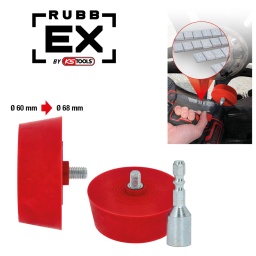 Pour enlever les restes de colle des masses d&rsquo;&eacute;quilibrage des jantes en aluminium
N'est pas adapt&eacute;e pour les meuleuses pneumatiques
Adaptateur 6&nbsp;pans inclus pour une utilisation avec une perceuse ou une visseuse sans fil
