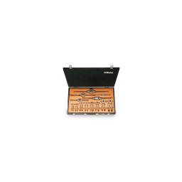 Composition de 29 tarauds et filières 
- 1/4-5/16-3/8-7/16-1/2-9/16-5/8-3/4 
- 5 accessoires (porte taraud et filiere)
- qualité premium beta depuis 1939