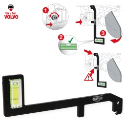 Spécialement conçu pour l’ADAS (Advanced Driver Assistance System)
Pour le positionnement de la caméra d'aide au stationnement avant pendant le calibrage
Avec niveau à bulle en acrylique
En aluminium
