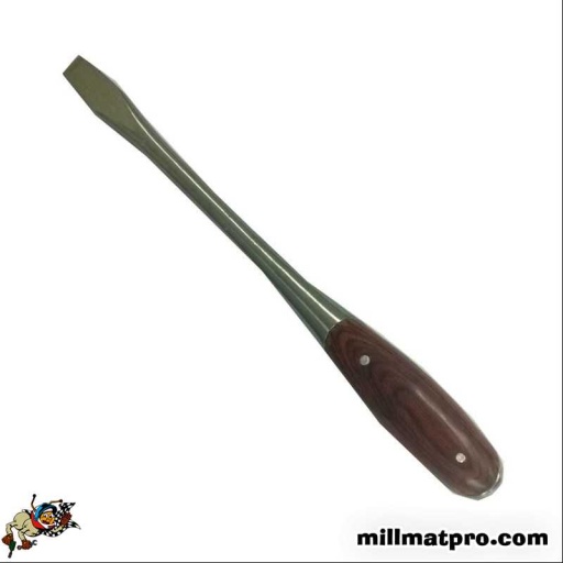 Tournevis de collectionneur avec manche en bois -plat 9.5mm x 200mm