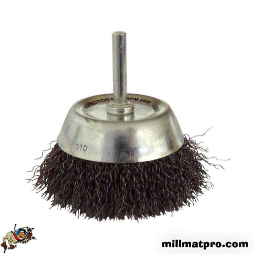 Brosse circulaire sur tige dia 75mm 