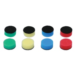 Jeu de 8 tampons de polissage en matériaux allant de gros grain à grain extra-fin, idéal pour rectifier les imperfections des travaux de peinture.
Contient 2 tampons de chacune des couleurs suivantes : vert (gros grain), jaune (grain moyen), bleu (grain fin) et rouge (grain extra-fin)
Taille : 30 mm (dia.) x 15 mm
Régime maximal : 15 000 tr/min
À utiliser avec la polisseuse de précision pneumatique Power-TEC référence 92559