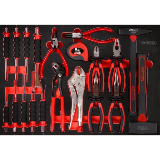 Module pince marteaux et burins dans module en mousse 22 pcs