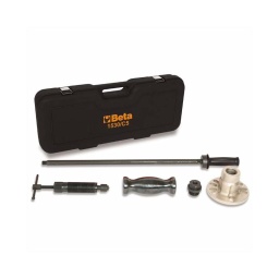 Kit d'extraction moyeux et roulements de roues à 3 - 4 - 5 trous
- composition :
1 bride universelle 96-138mm 1 vis hydraulique 12 t
1 masse à inertie 2.8kg. indispensable pour les moyeux sans boulon de fixation central  